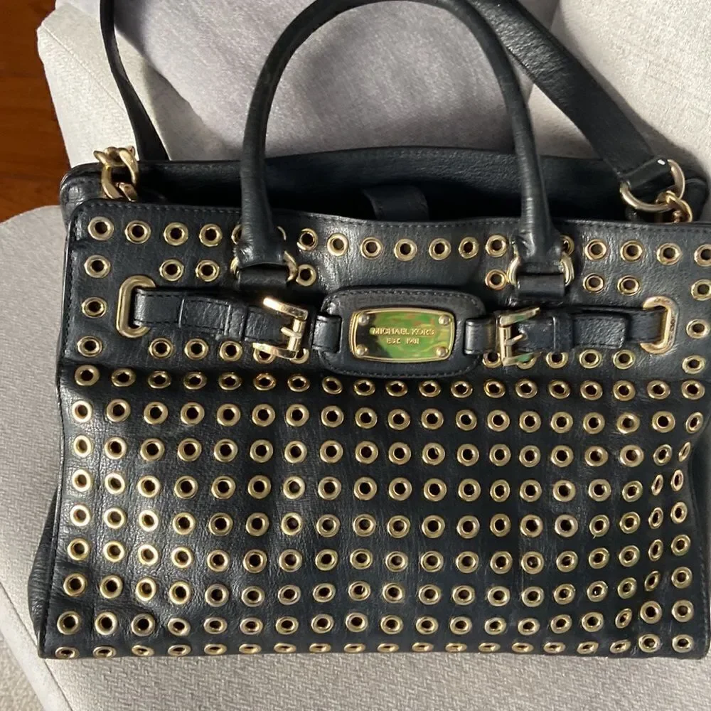 Michael Kors vintage black and gold details shoulder bag EUC